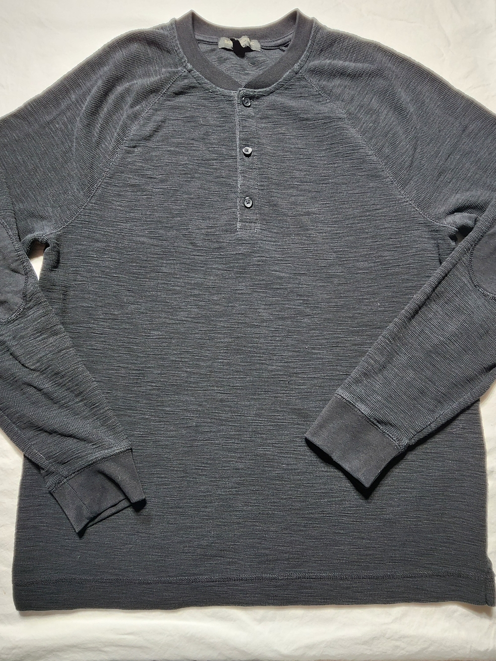 Banana Republic Men's Long-Sleeve Henley - Charcoal